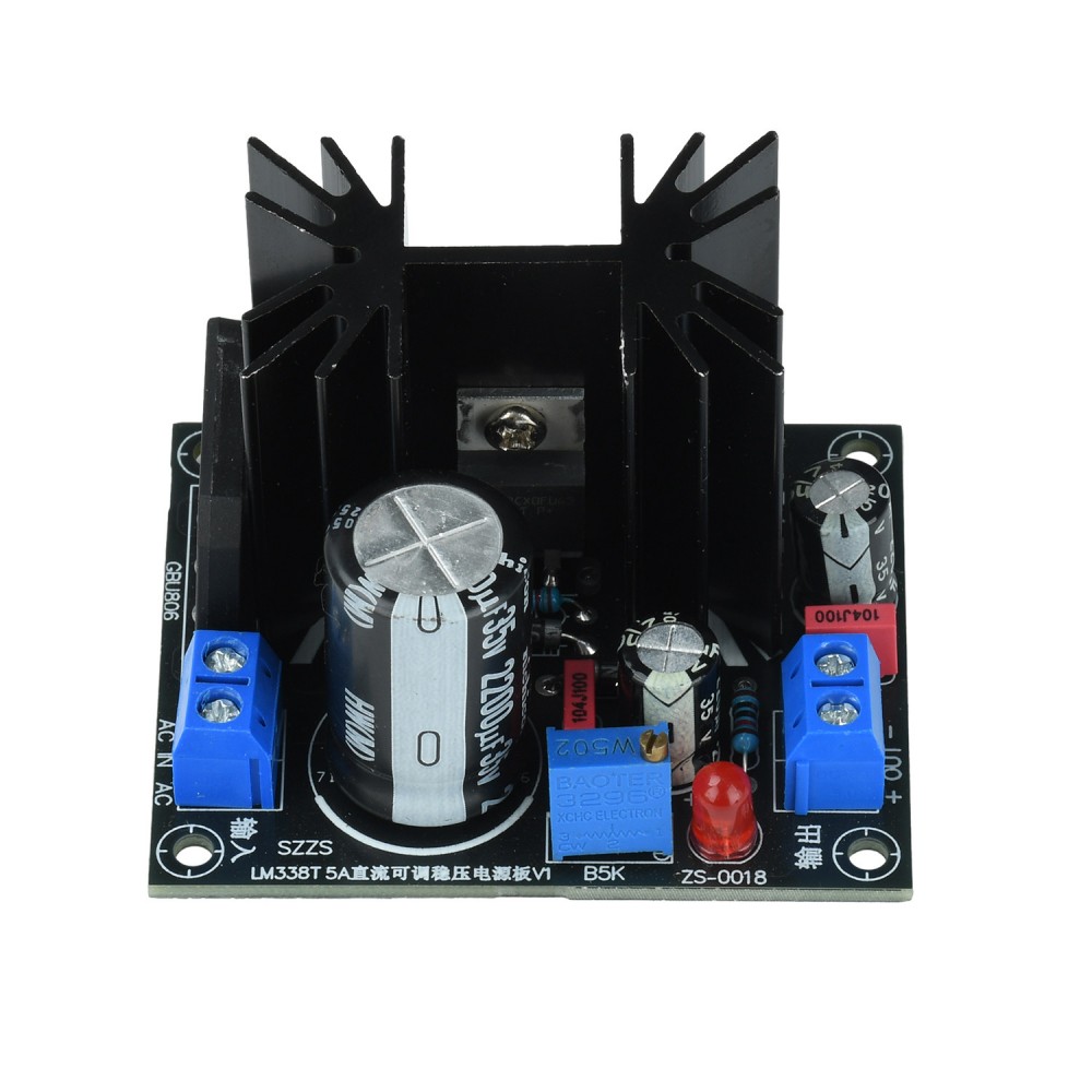 Linear Lab Power Supply Adjustable - LM338T โมดูลควบคุมแรงดันไฟฟ้าแบบปรับได้ AC0-24V DC0-35V อินพุต DC1.5-30V