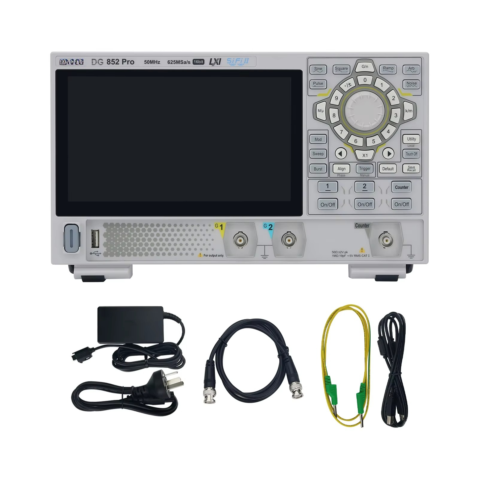 Function Arbitrary Waveform Generator - RIGOL DG852 Pro เครื่องกำเนิดสัญญาณฟังก์ชันอาร์บิท্রารีเวฟฟอร์มแบบสองช่องสัญญาณ 50MHz พร้อมหน้าจอสัมผัสขนาด