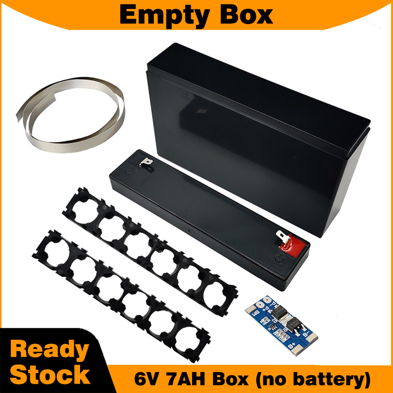 Spot Welder 18650 Battery Pack - ชุดกล่องแบตเตอรี่เปล่าสำหรับ DIY 6V 7AH พร้อมตัวยึด BMS