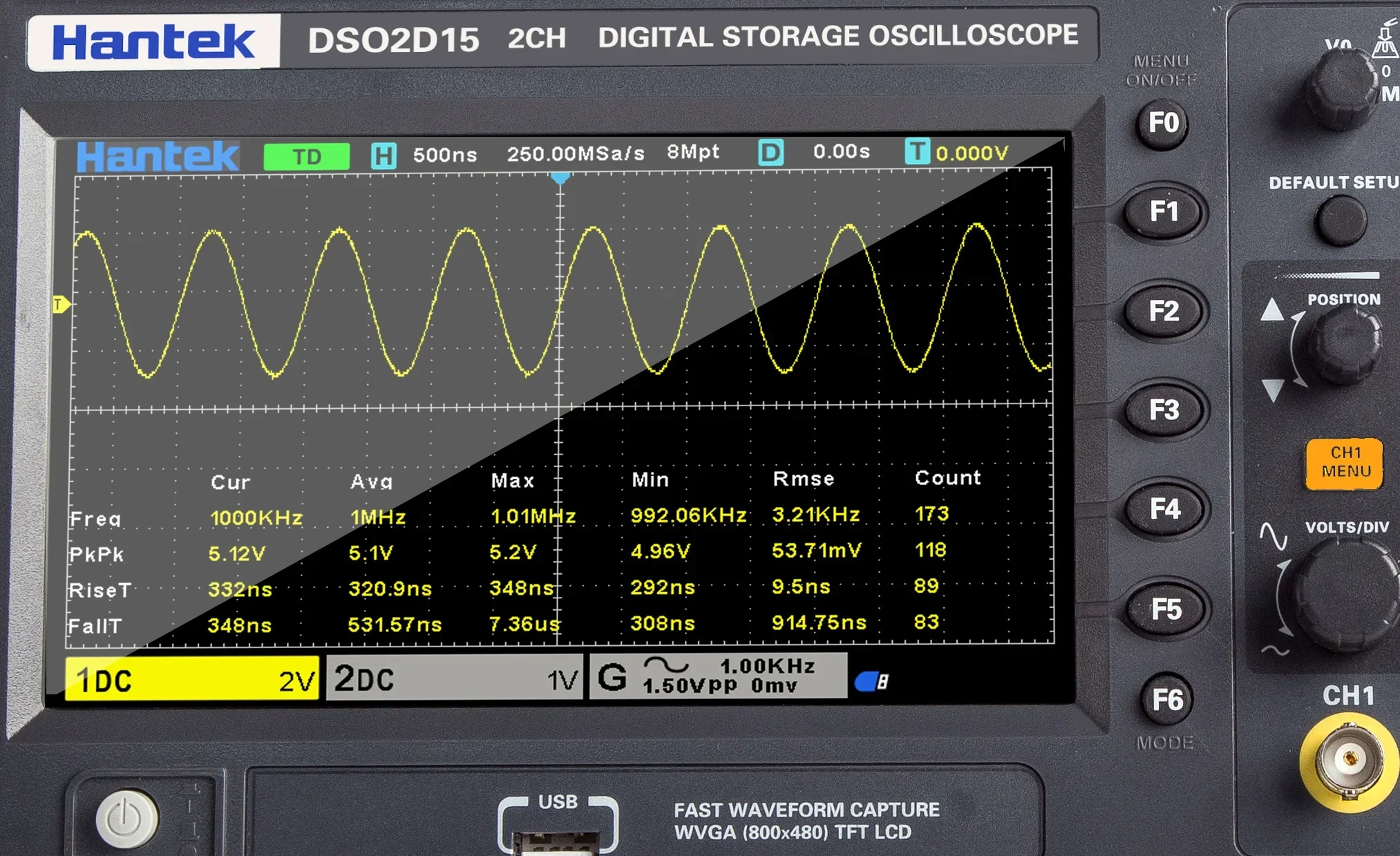 Digital Storage Oscilloscope 100Mhz - ออสซิลโลสโคป Hantek รุ่น DSO2C10 2C15 2D10