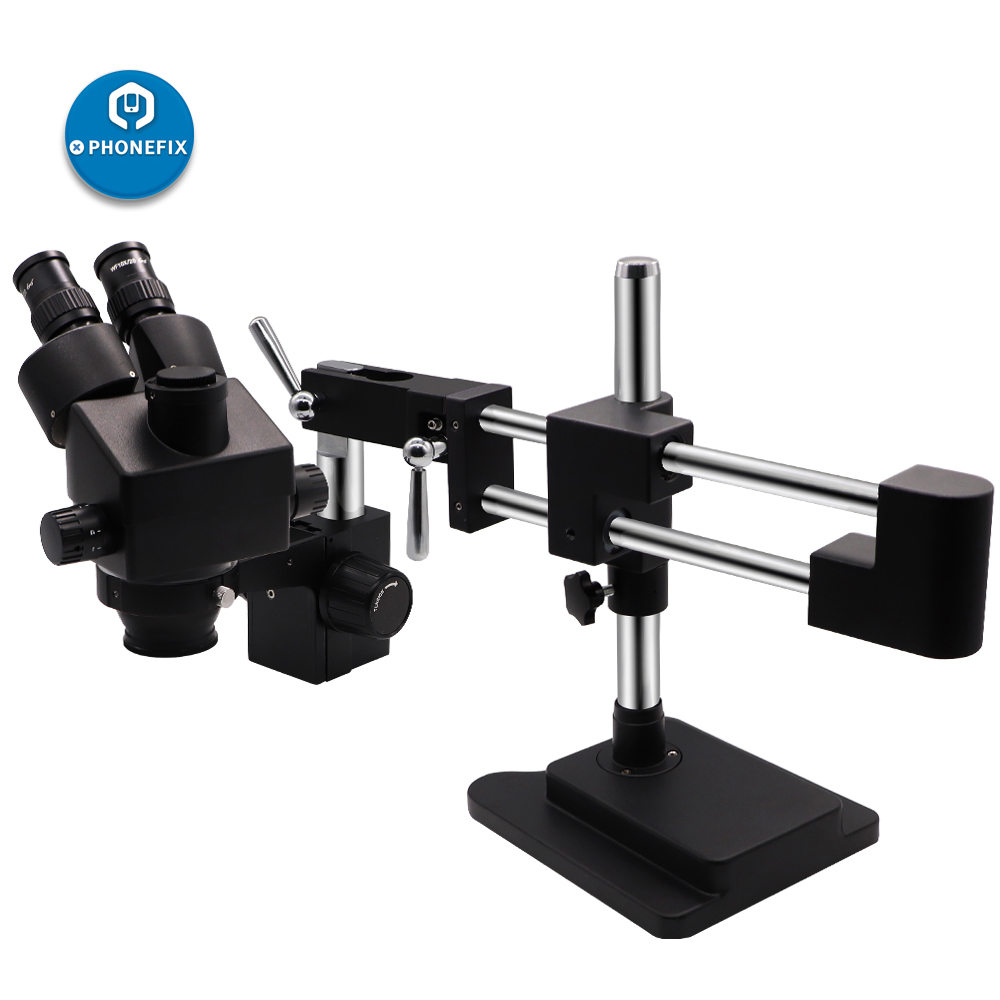3.5X-90X สีดําคู่กล้องจุลทรรศน - Stereo Trinocular Microscope Pcb บทวิจารณ์และราคา