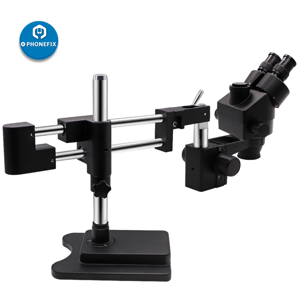 3.5X-90X สีดําคู่กล้องจุลทรรศน - Stereo Trinocular Microscope Pcb บทวิจารณ์และราคา