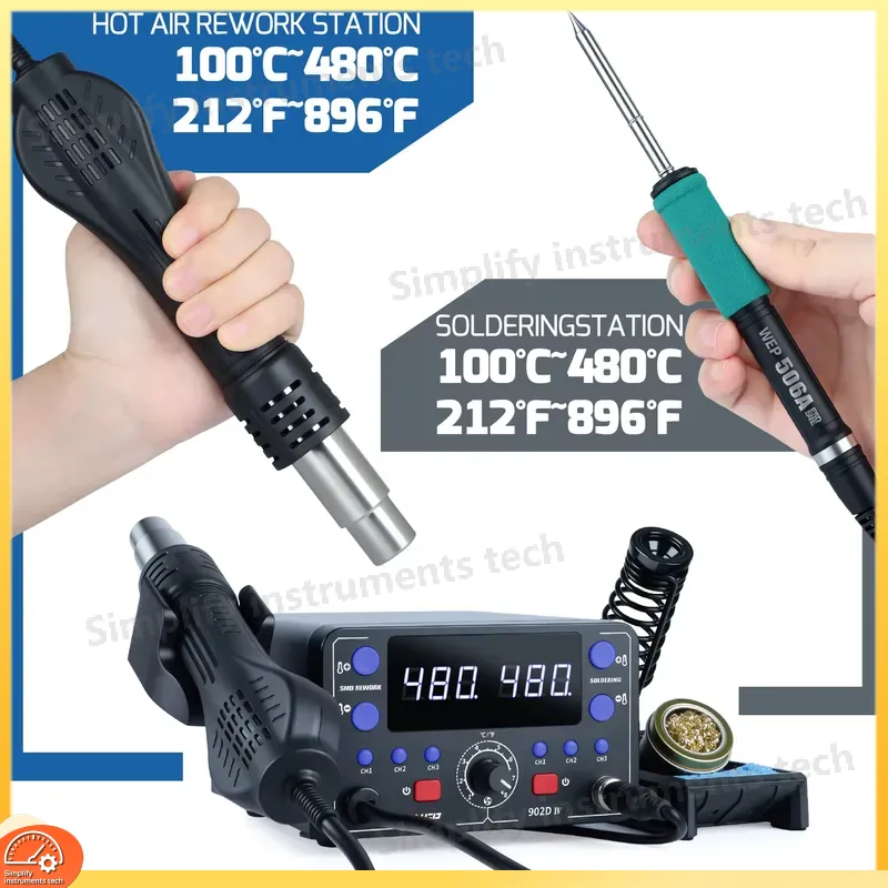 สถานีบัดกรี 775W 2 in 1 พร้อมช - Hot Air Rework Station T12 บทวิจารณ์และราคา