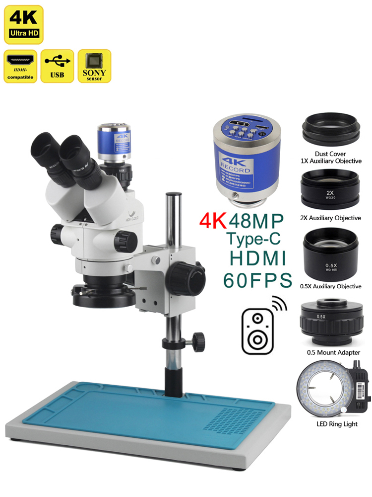 3.5X-90X Simul-FOCAL กล้องจุลท - Stereo Trinocular Microscope Pcb บทวิจารณ์และราคา