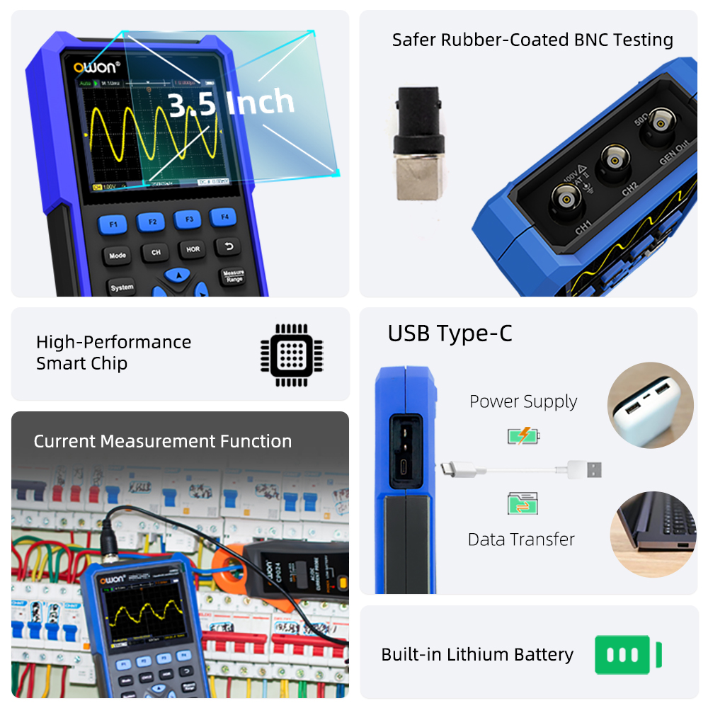 ออสซิลโลสโคปดิจิตอลแบบพกพา OWO - Digital Storage Oscilloscope 100Mhz บทวิจารณ์และราคา
