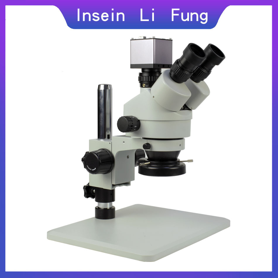 อุตสาหกรรมสเตอริโอกล้องจุลทรรศ - Stereo Trinocular Microscope Pcb บทวิจารณ์และราคา