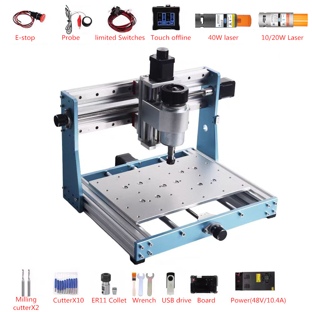 โลหะเต็มรูปแบบ Mini CNC Router - Mini Laser Engraver Cnc Router บทวิจารณ์และราคา
