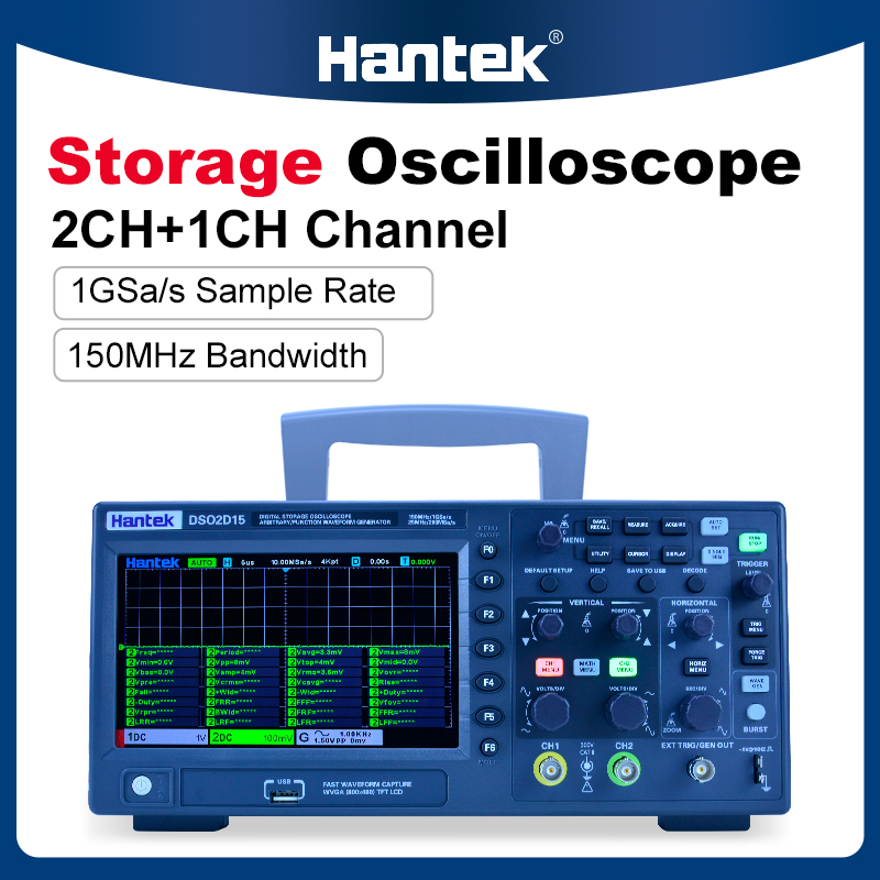 ออสซิลโลสโคปดิจิตอลแบบพกพา Han - Digital Storage Oscilloscope 100Mhz บทวิจารณ์และราคา