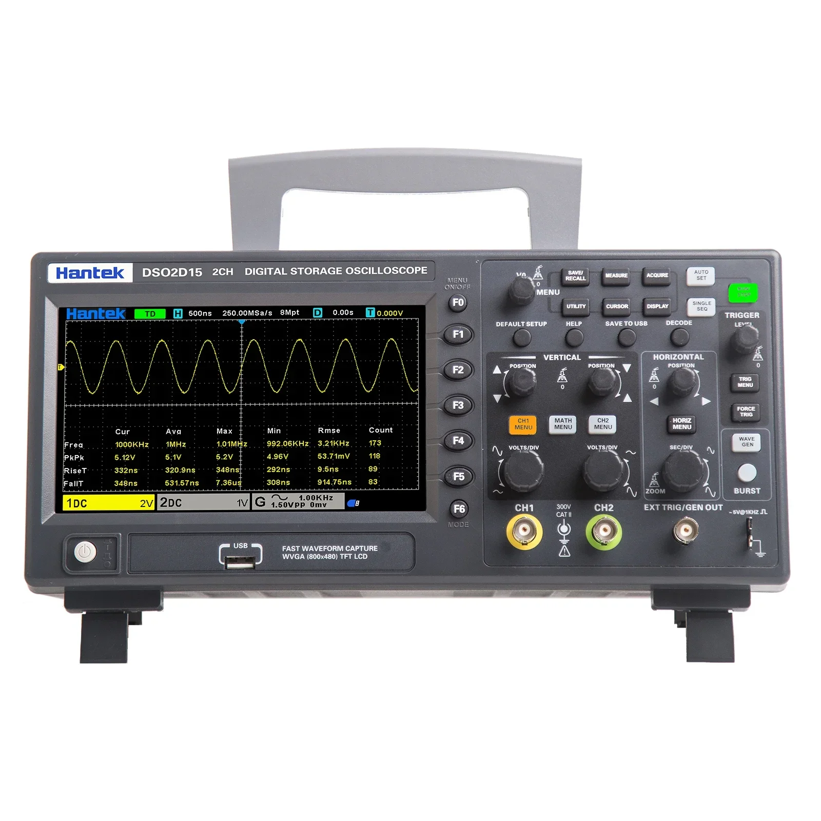 ออสซิลโลสโคป Hantek รุ่น DSO2C - Digital Storage Oscilloscope 100Mhz บทวิจารณ์และราคา