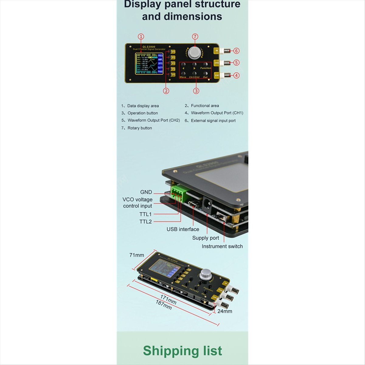 OKgood 2.4 นิ้ว TFT DDS ฟังก์ช - Function Arbitrary Waveform Generator บทวิจารณ์และราคา